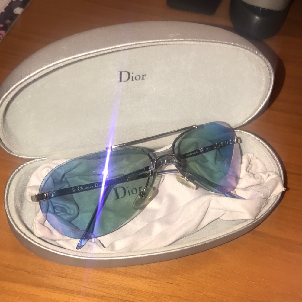 CHRISTIAN DIOR BLUE TINT SUNGLASSES